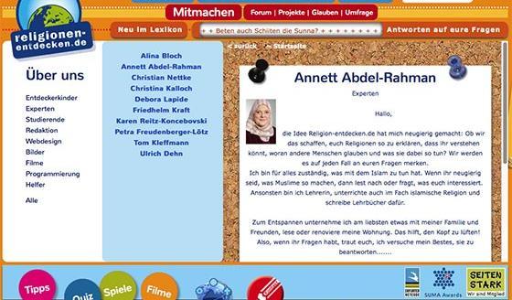 Annett Abdel-Rahman Annett Abdel-Rahman als Internetexpertin für den Islam